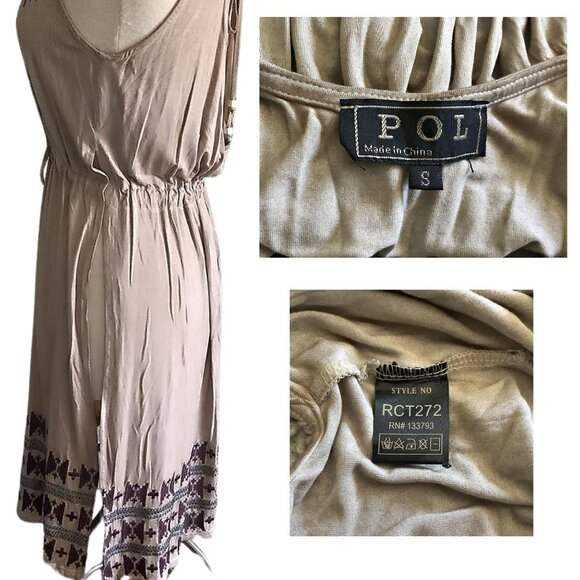 Brand NEW POL Brand Boho Embroidered Side Slit Tunic Swim Cover-up Leisurewear - Picture 4 of 6